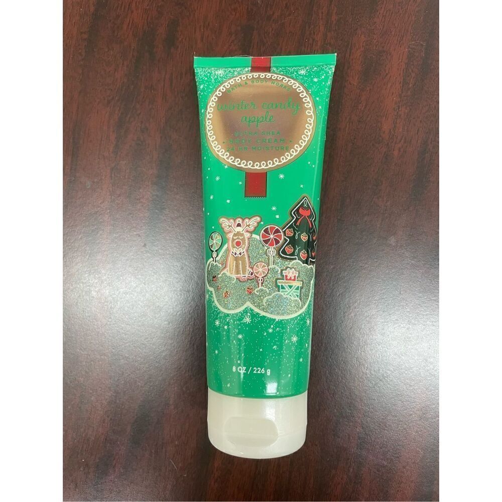 NWT Bath & Body Works Warm Candy Apple Body Cream Size 8 oz